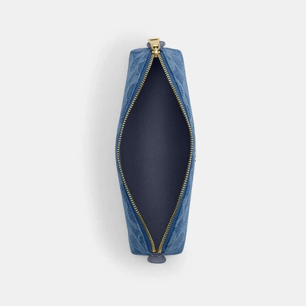 Coach Pencil Case In Signature Denim CDC10 NWT Color: IM/INDIGO